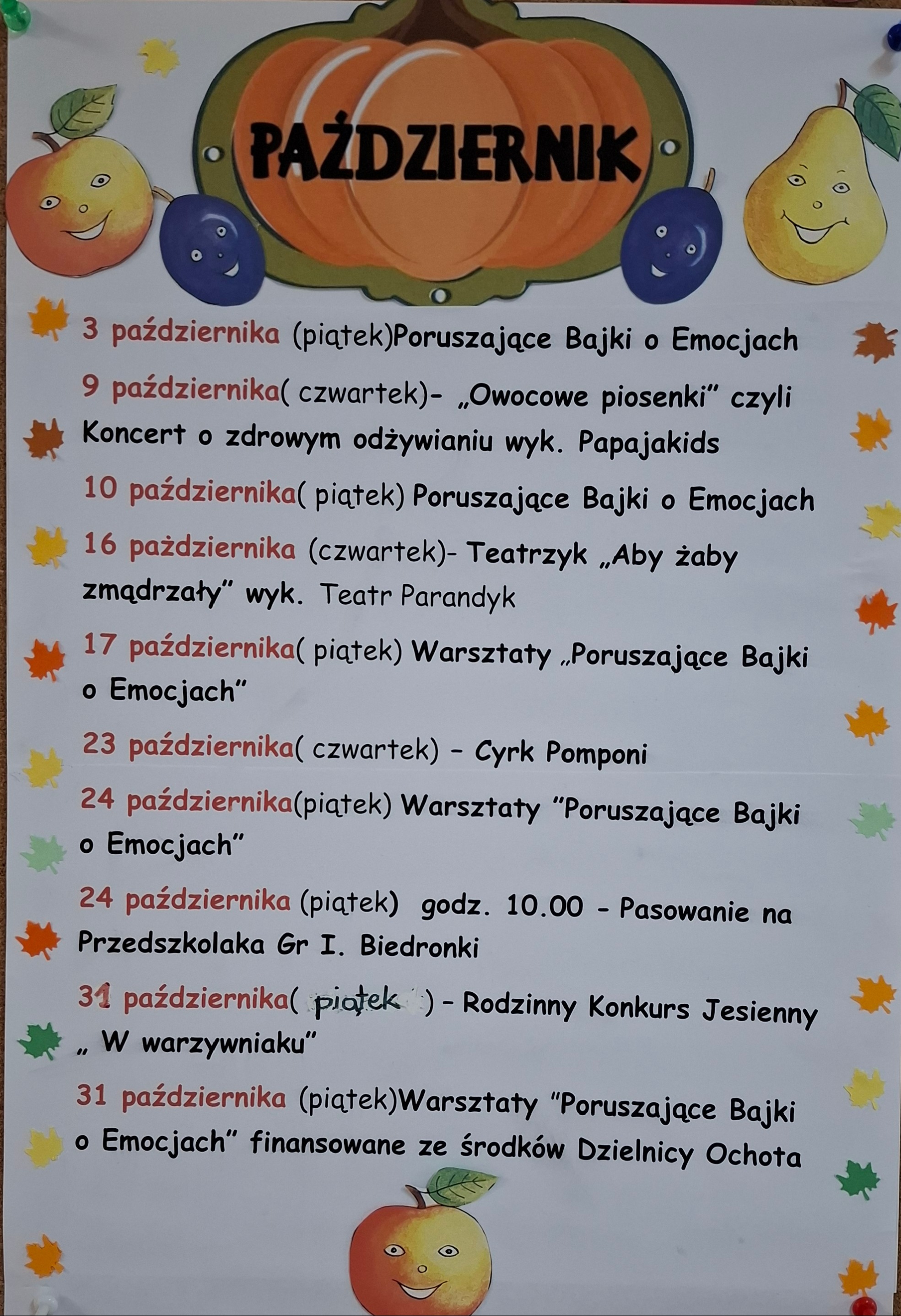 Wydarzenia październik
