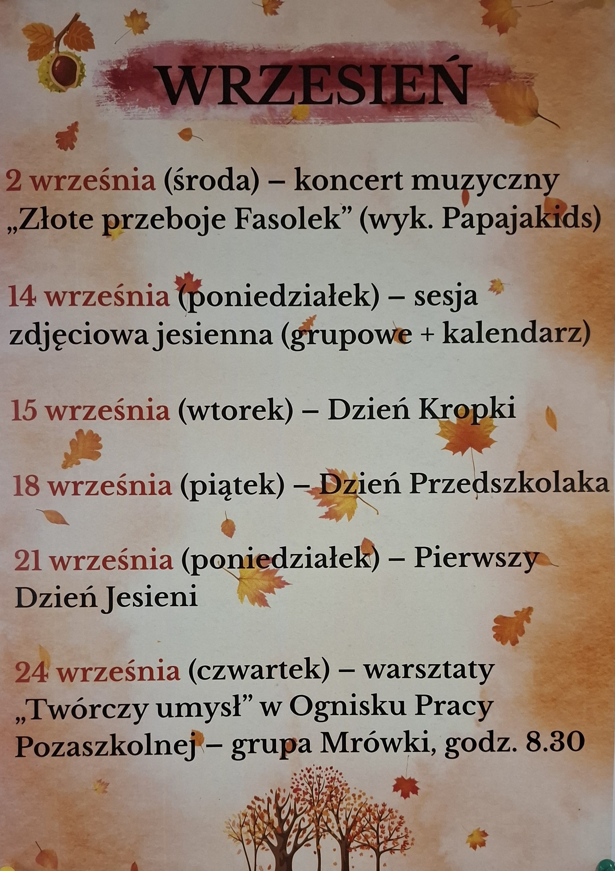 Wydarzenia Wrzesień