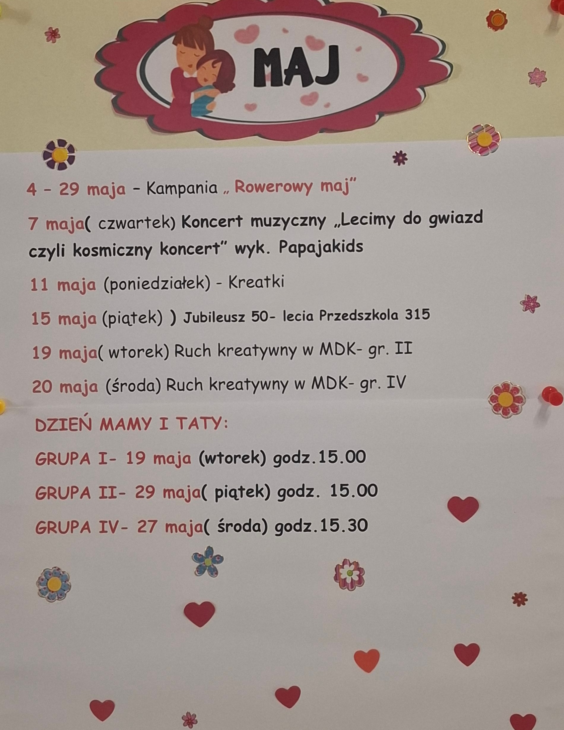 Zamierzenia maj